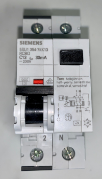 Siemens FI/LS Schalter C13A / 0,03A, RCBO, Neuware/Restposten